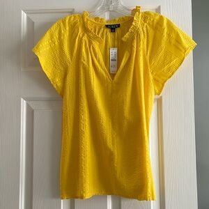 Jcrew. Blouse. Goldish yellow. Xs. Nwt